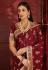 Maroon silk party wear saree  4117